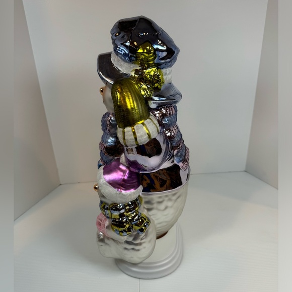 Christmas Snowman & Family Hand Blown Glass 18”Tall On Wood Base
Pre- owned - Picture 8 of 13